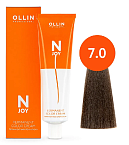 Крем-краска для волос перманентная OLLIN N-Joy 7/0 русый 100 мл. 