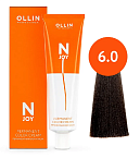 Крем-краска для волос перманентная OLLIN N-Joy 6.0 темно-русый 100 мл 